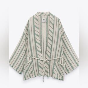 Zara Woman The Beth Rustic Kimono Jacket Sz S NWOT​